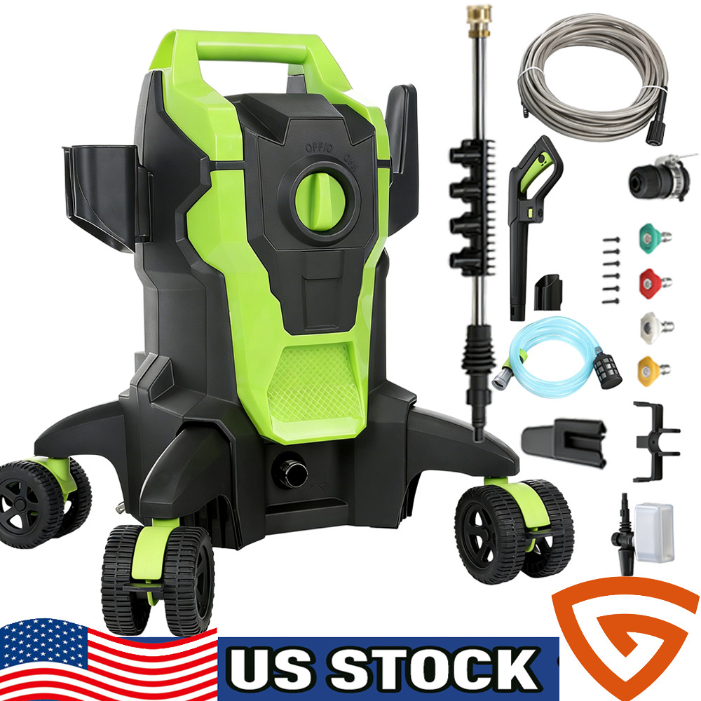 Electric Pressure Washer, 52.5 FT 2500PSI 3.2GPM Pressure Cleaner with 4 Nozzles