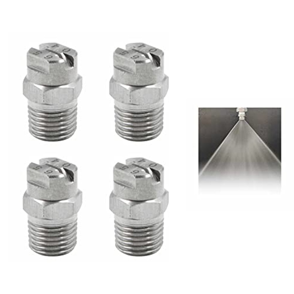 Pressure Washer Fan Nozzle 65 Deg 304 SS Construction 4pcs 1.3mm Orifice