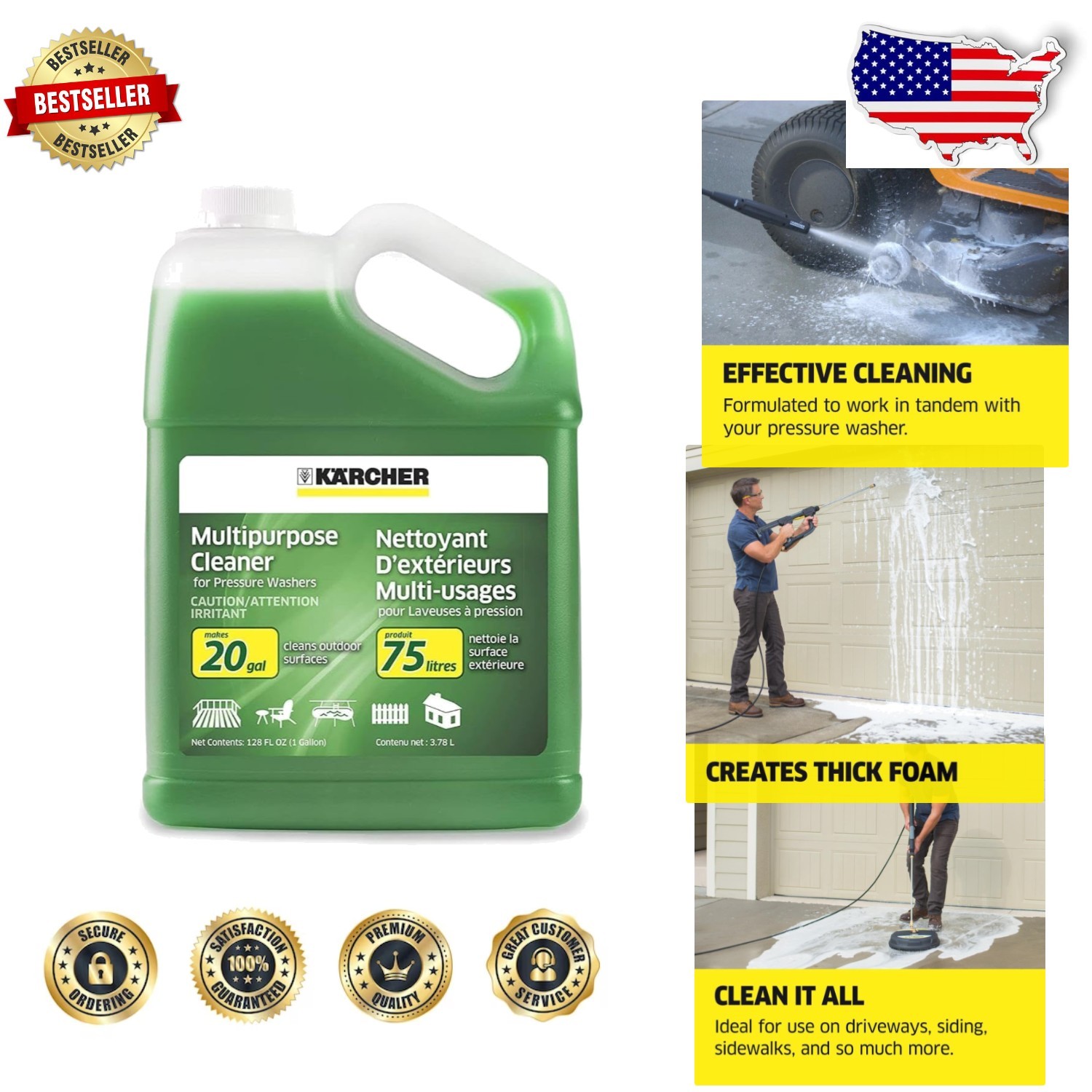 Kärcher Concentrated Pressure Washer Cleaner – 20 Gal, Eco-Friendly, Fresh Scent