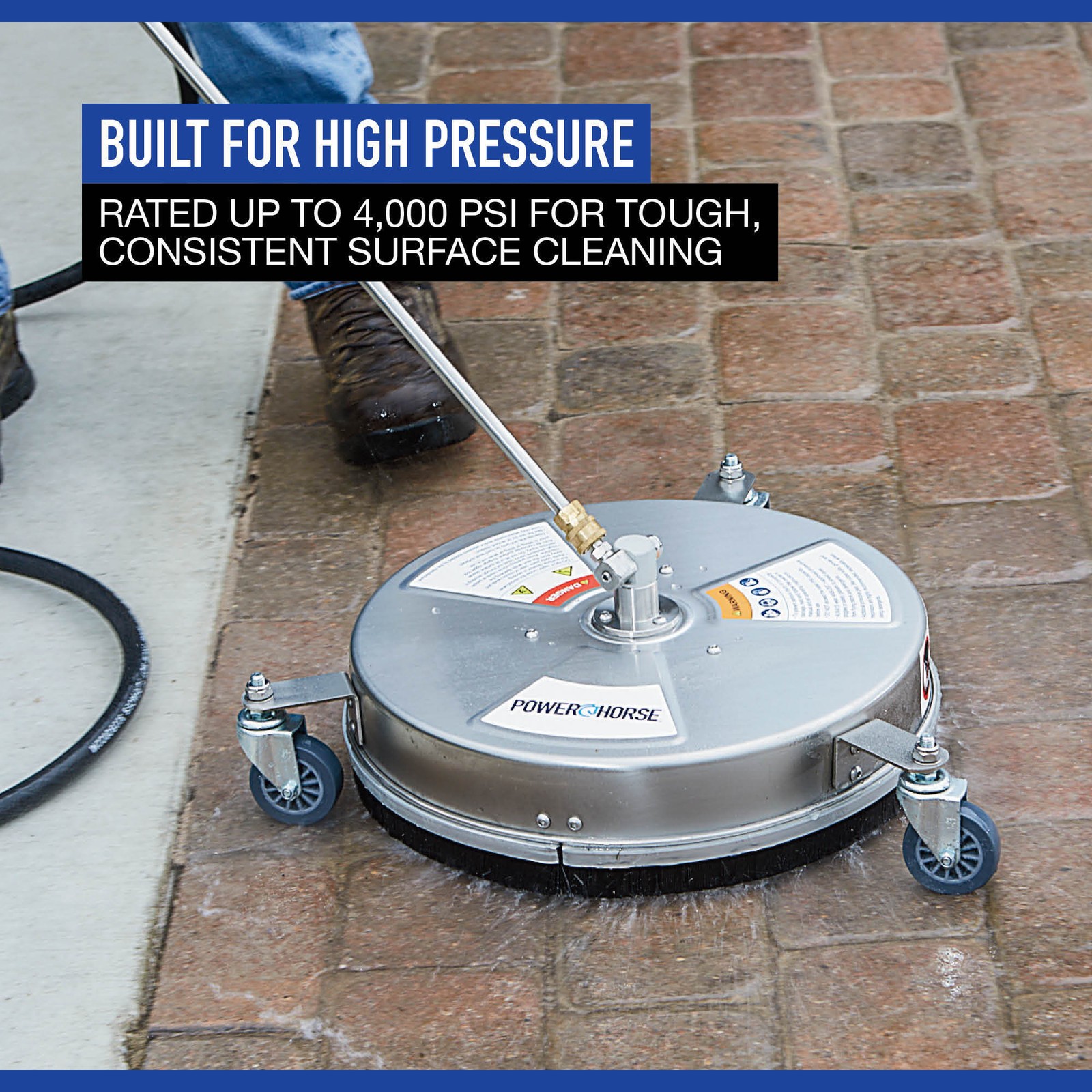 Powerhorse Stainless Steel Pressure Washer Surface Cleaner, 16in., 4000 PSI