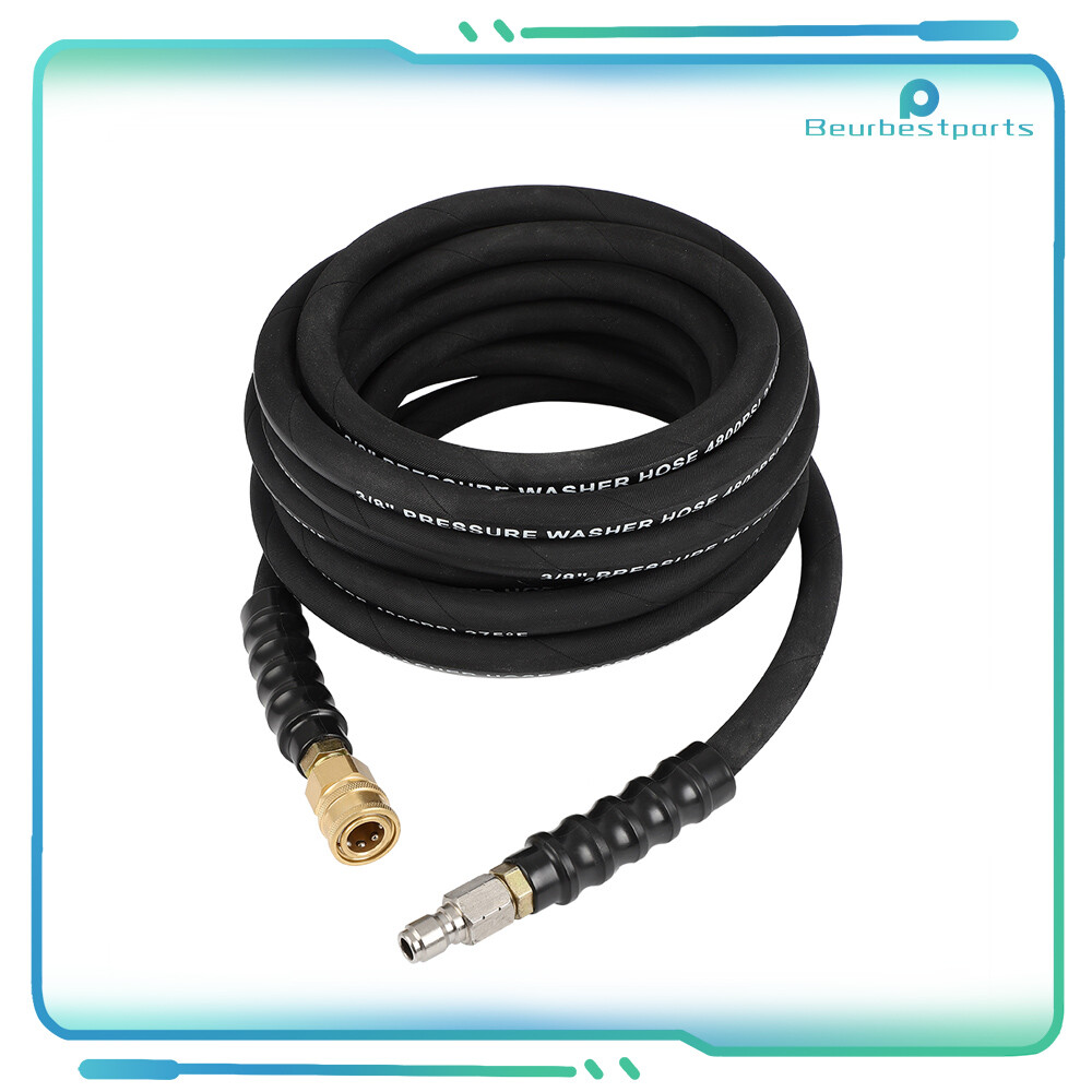25ft 4800PSI Pressure Washer Hose 1/4″ Hot/Cold Water Replacement Extension Hose