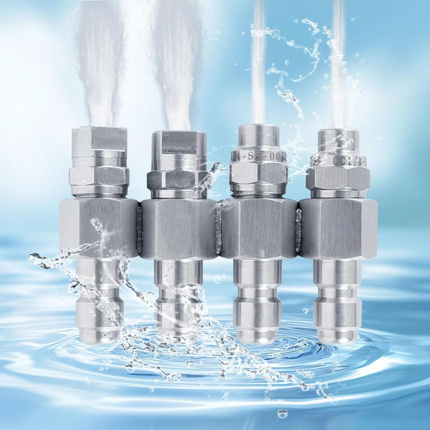 Pressure Washer Nozzle 4 GPM, Jrod Washing Nozzle 4 Way Tip Holder for Soft Wash