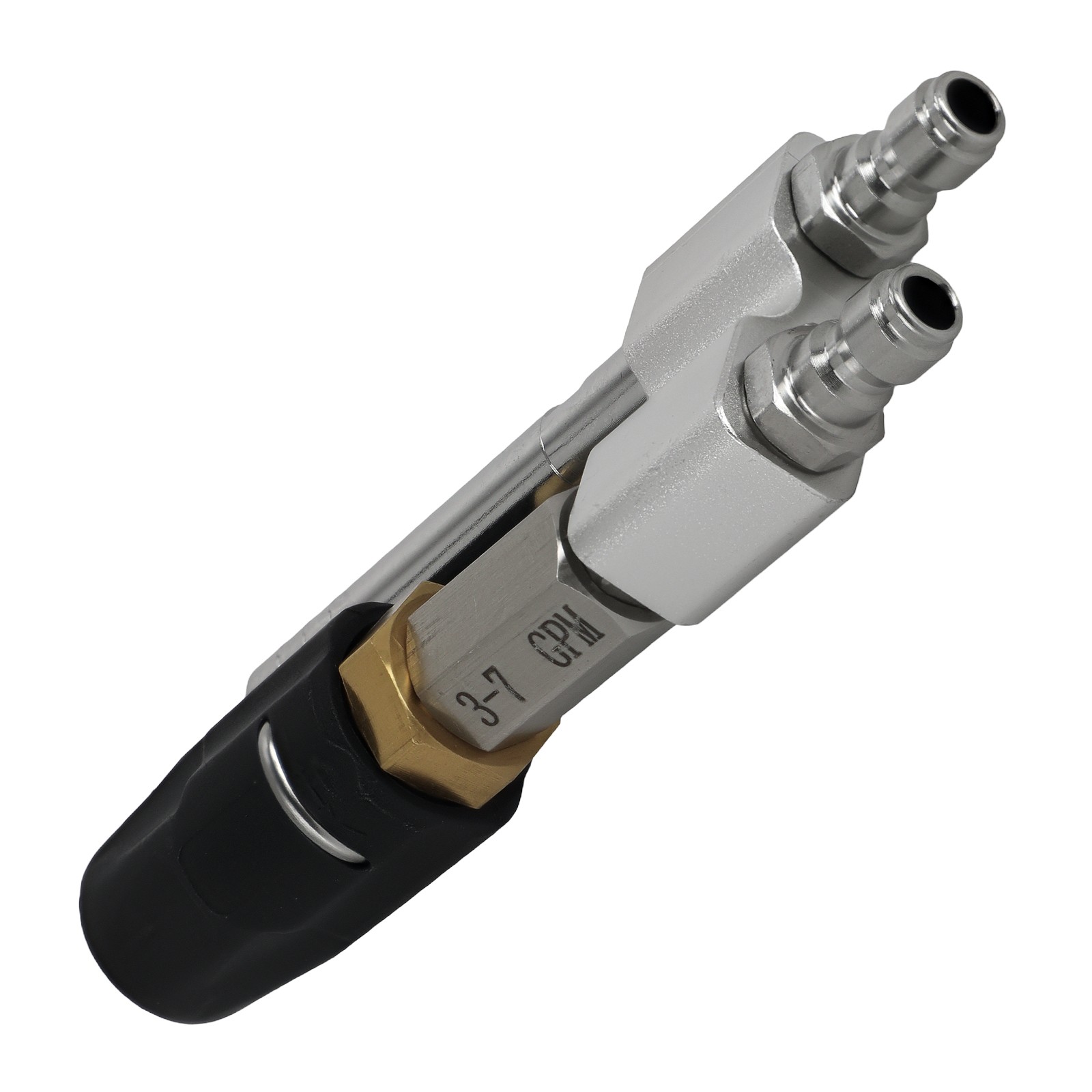 Adjustable Pressure Washer Nozzle 2-in-1 6000 PSI Soft Wash Tip 0-60° Spray