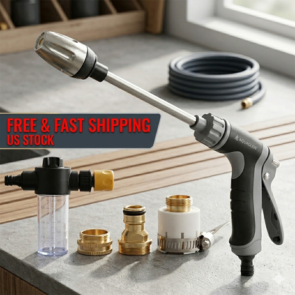 Aquoxis Cordless Cleaning Device Converts Garden Hose to Pressure Washer