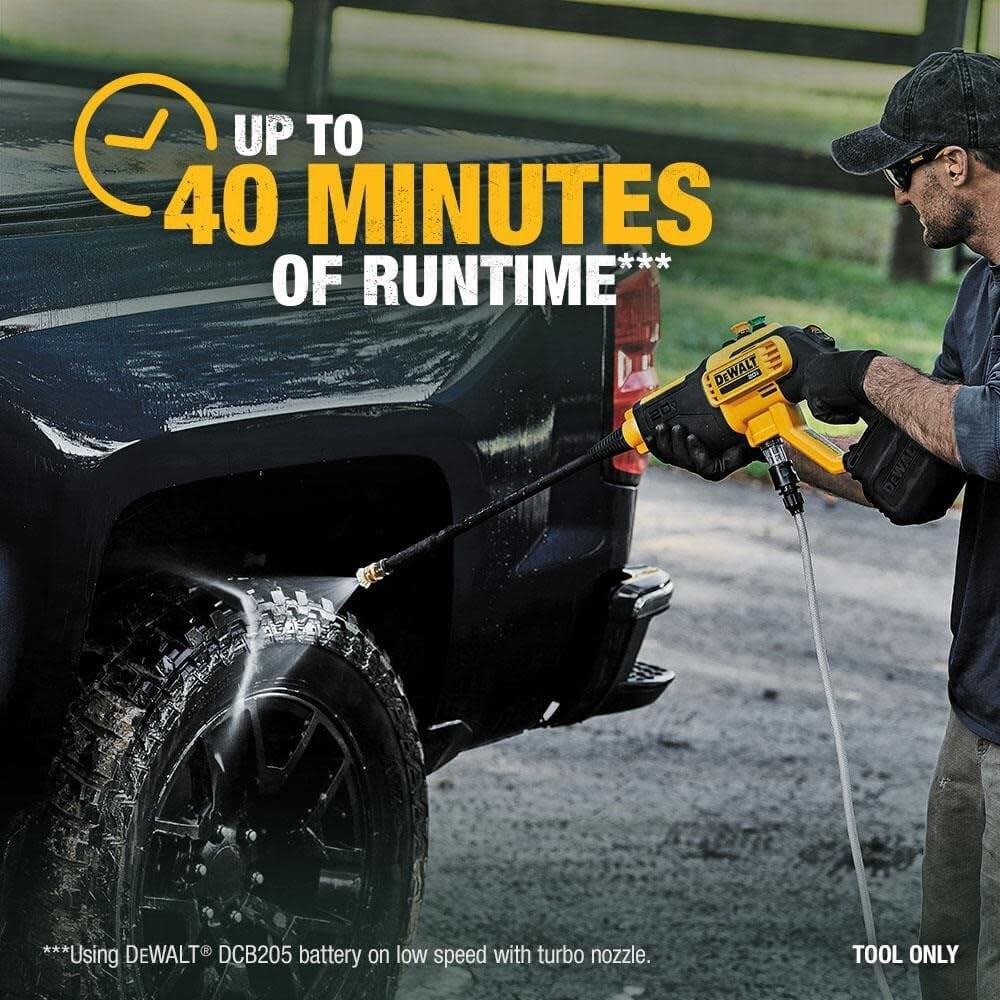 DEWALT Cordless Pressure Washer, Power Cleaner, 550-PSI, 1.0 GPM, Tool Only,