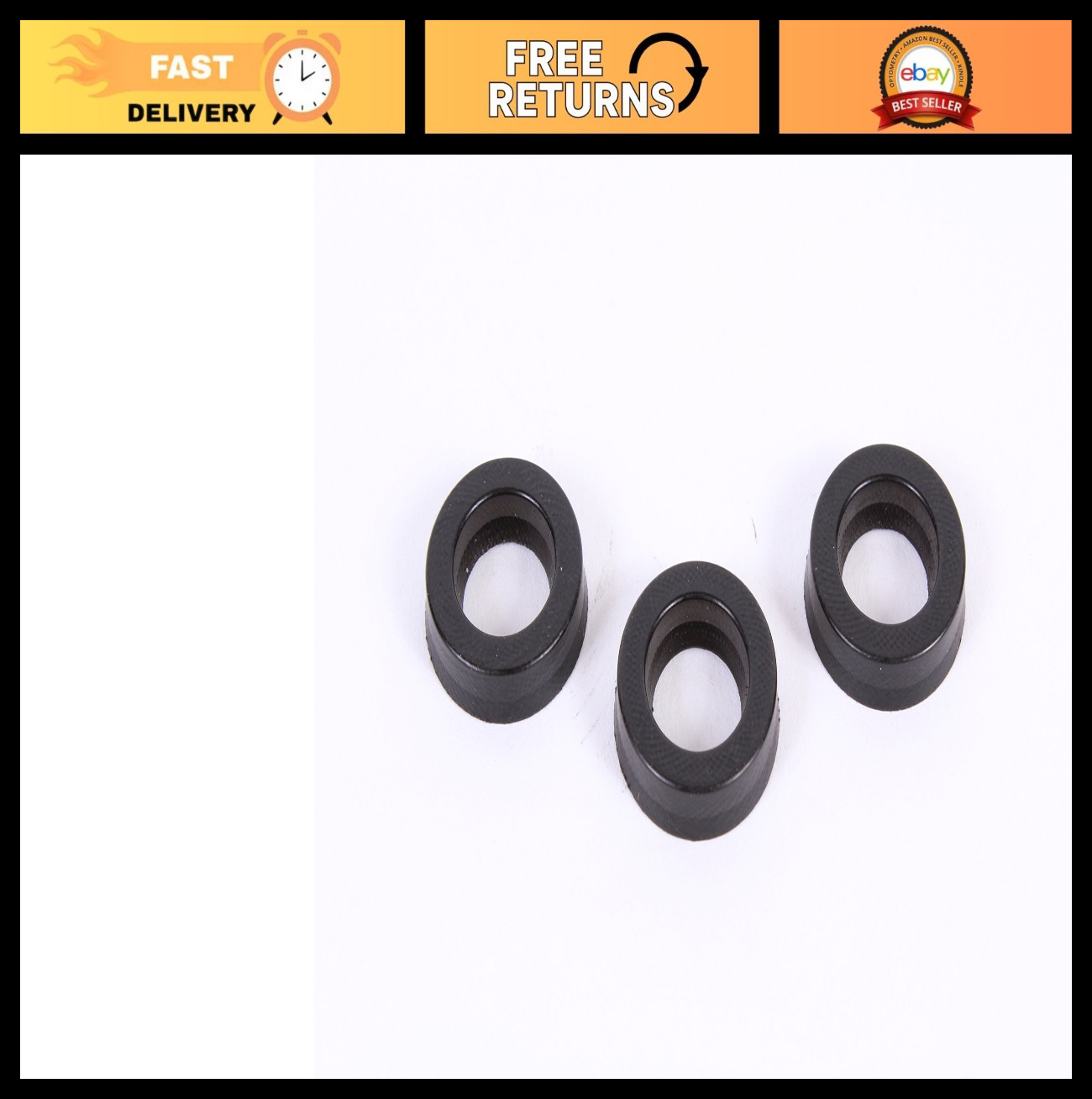 Pack of 3 Grooved Water Seals for Pressure Washer Pumps – Durable & Leak-Proof