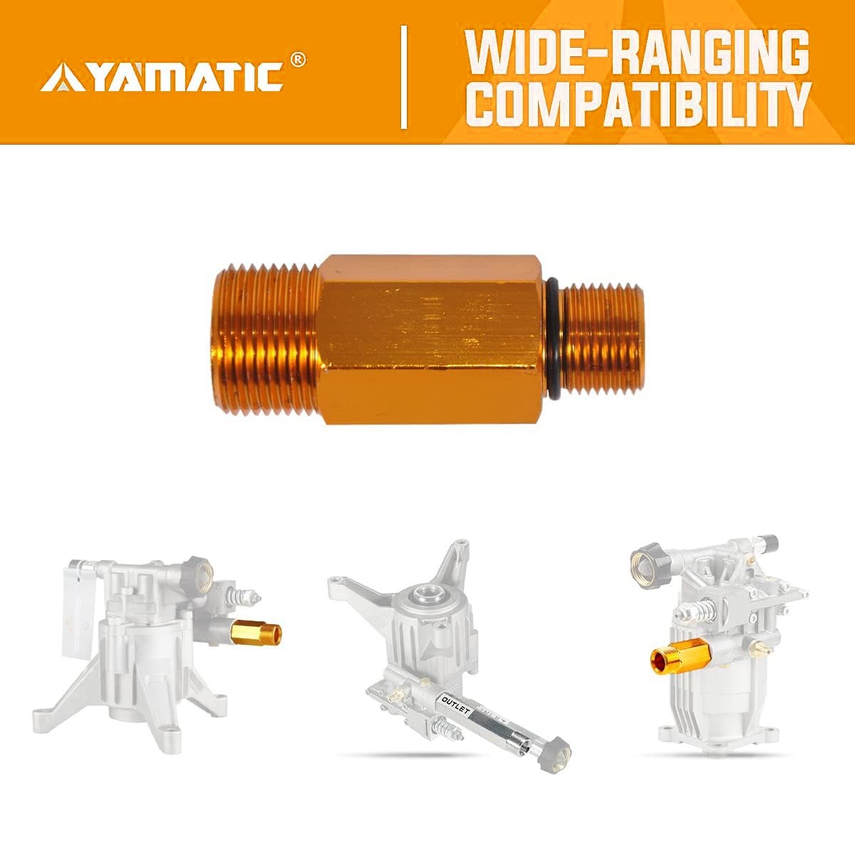 YAMATIC Pressure Washer Parts for 190589GS 190634GS 201497GS,Gold