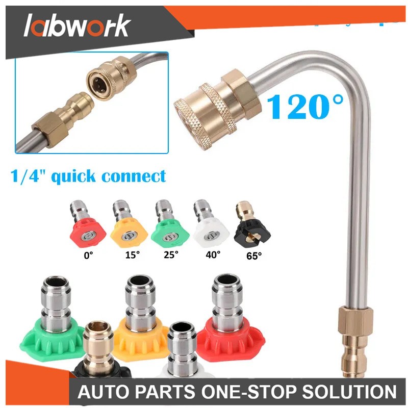 4000PSI High Pressure Washer Extension Wand Set 5 Cleaner Nozzle And Hose Kit