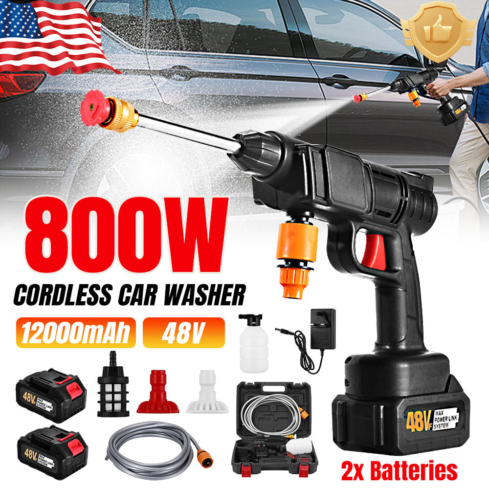 Lithium Battery Electric Cordless car Washing Machine high-Pressure Water Gun