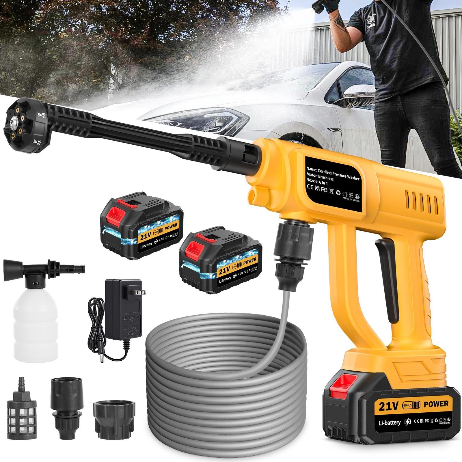 Car Washer Pressure High Gun Wireless Water Cleaner Car Portable Machine Wash