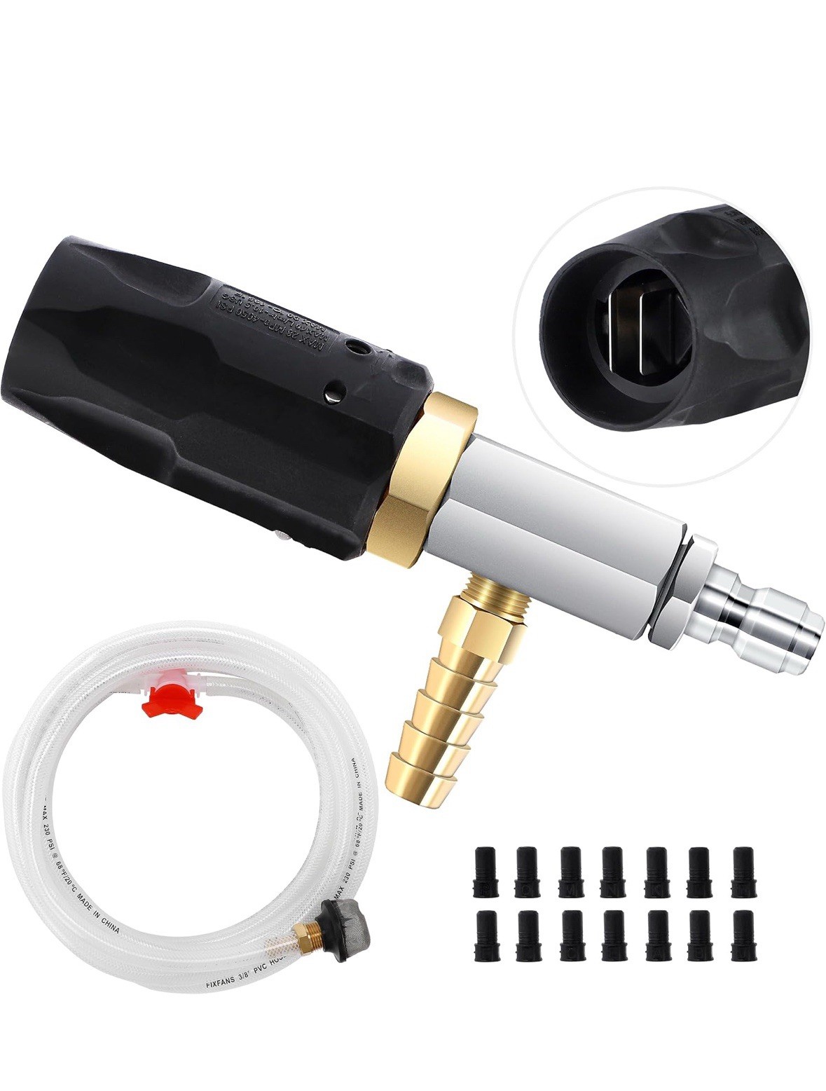 Upgraded Adjustable Pressure Washer Long Range Nozzle Kit.4-4.5 GPM. Spraying…