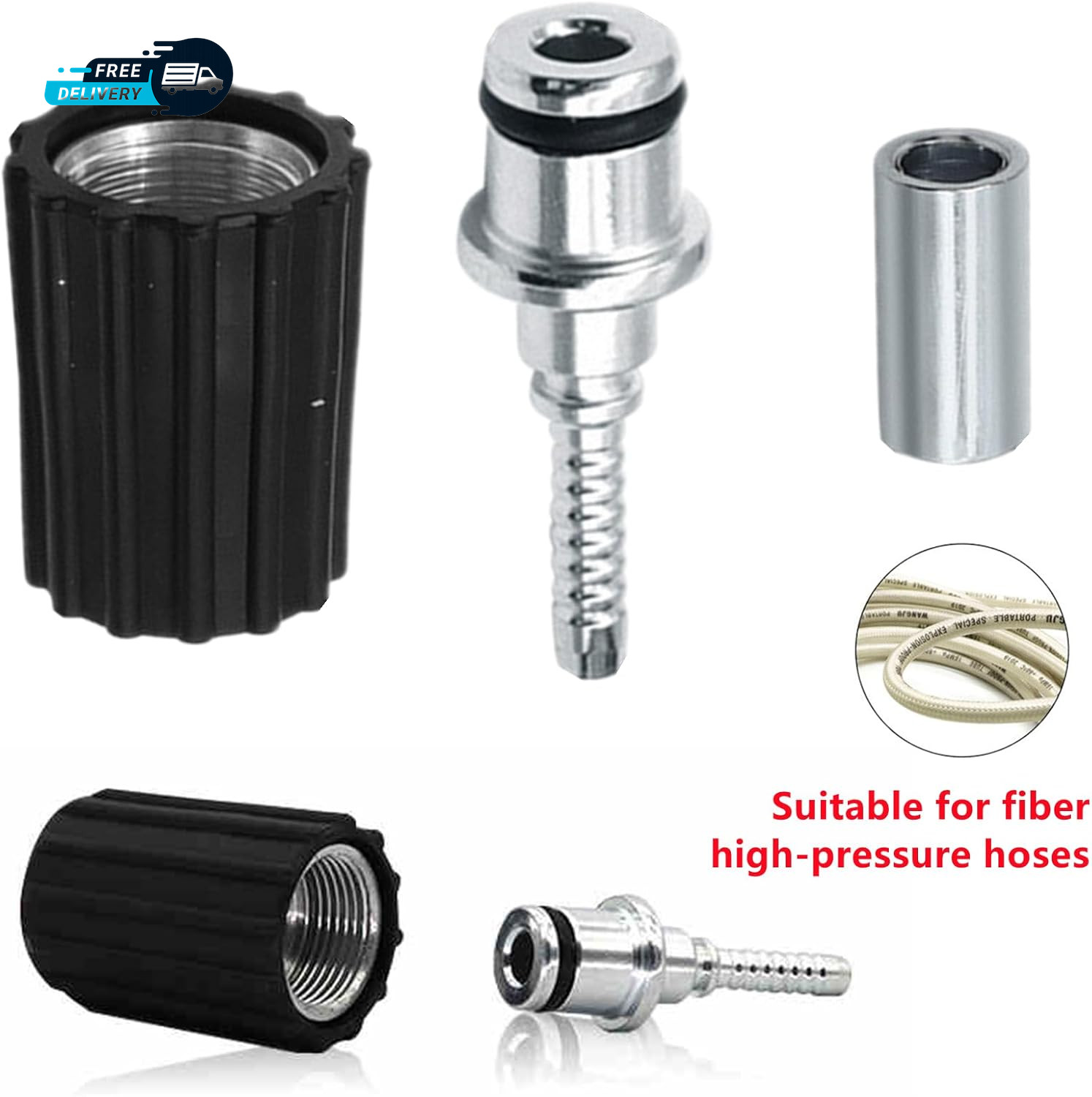 High Pressure Washer Hose Repair Kit Hose Washers Insert Fittings Car
