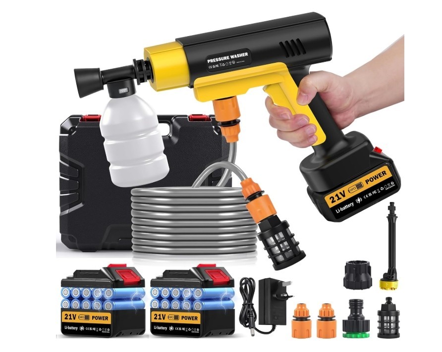 Cordless Portable Washer, Battery Operated Washer with 5M Elastic Hose