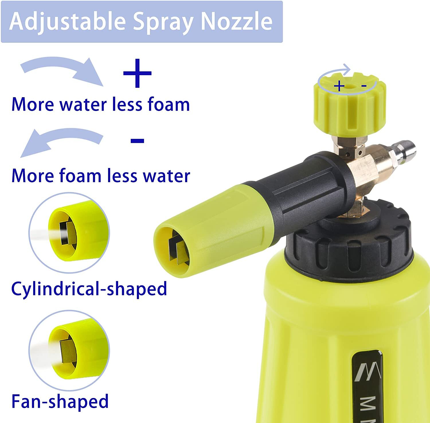 Snow Foam Lance Cannon Soap Bottle Sprayer for Pressure Washer Gun Jet Car Wash