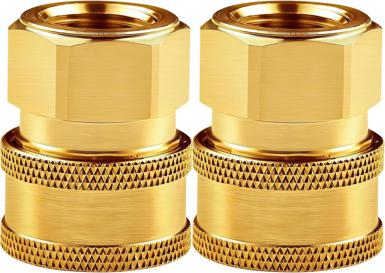 Pressure Washer Couplers Brass Fittings, 2 Pack 3/8 Inch Quick Connect to Female