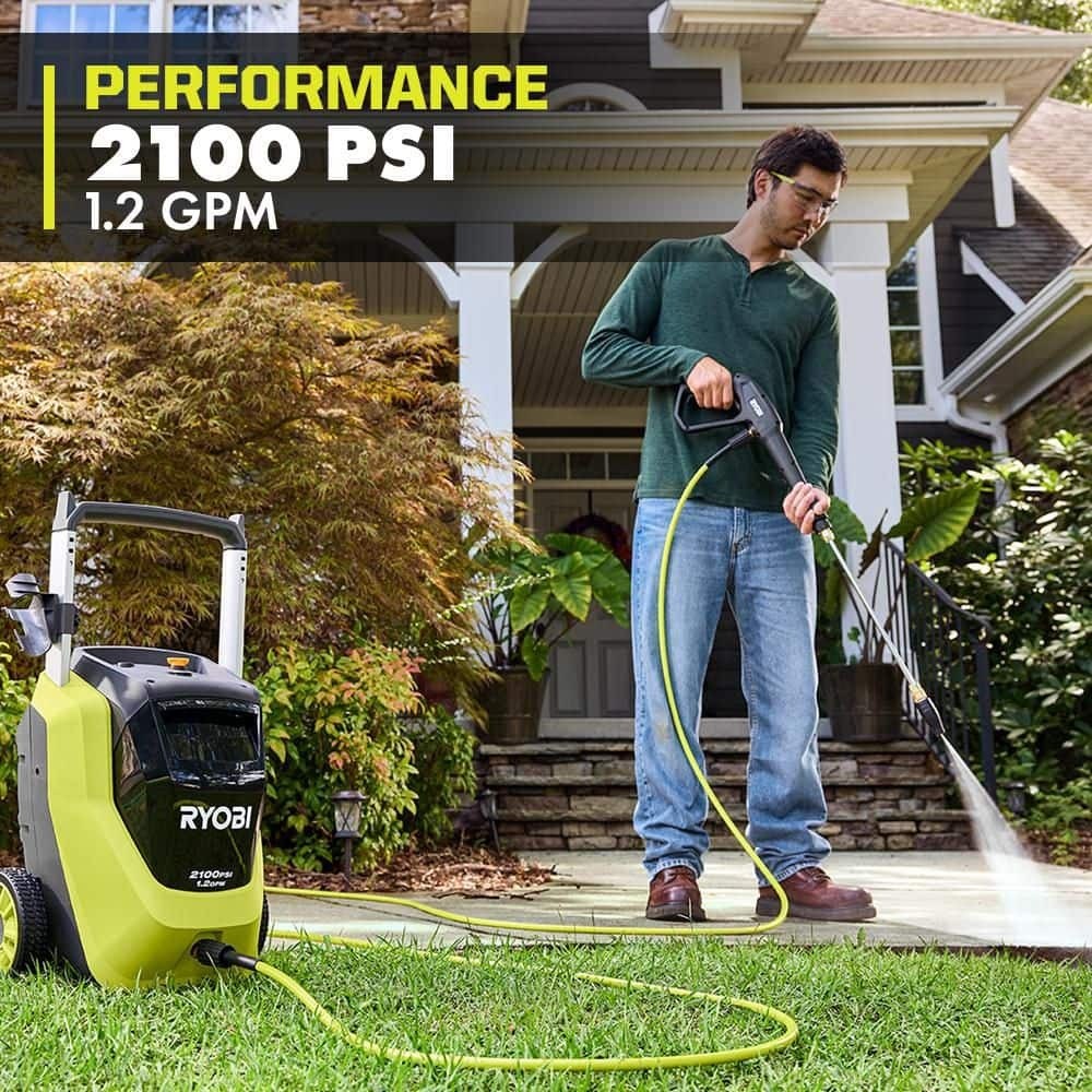 2100 PSI 1.2 GPM Cold Water Corded Electric Pressure Washer with Foamer