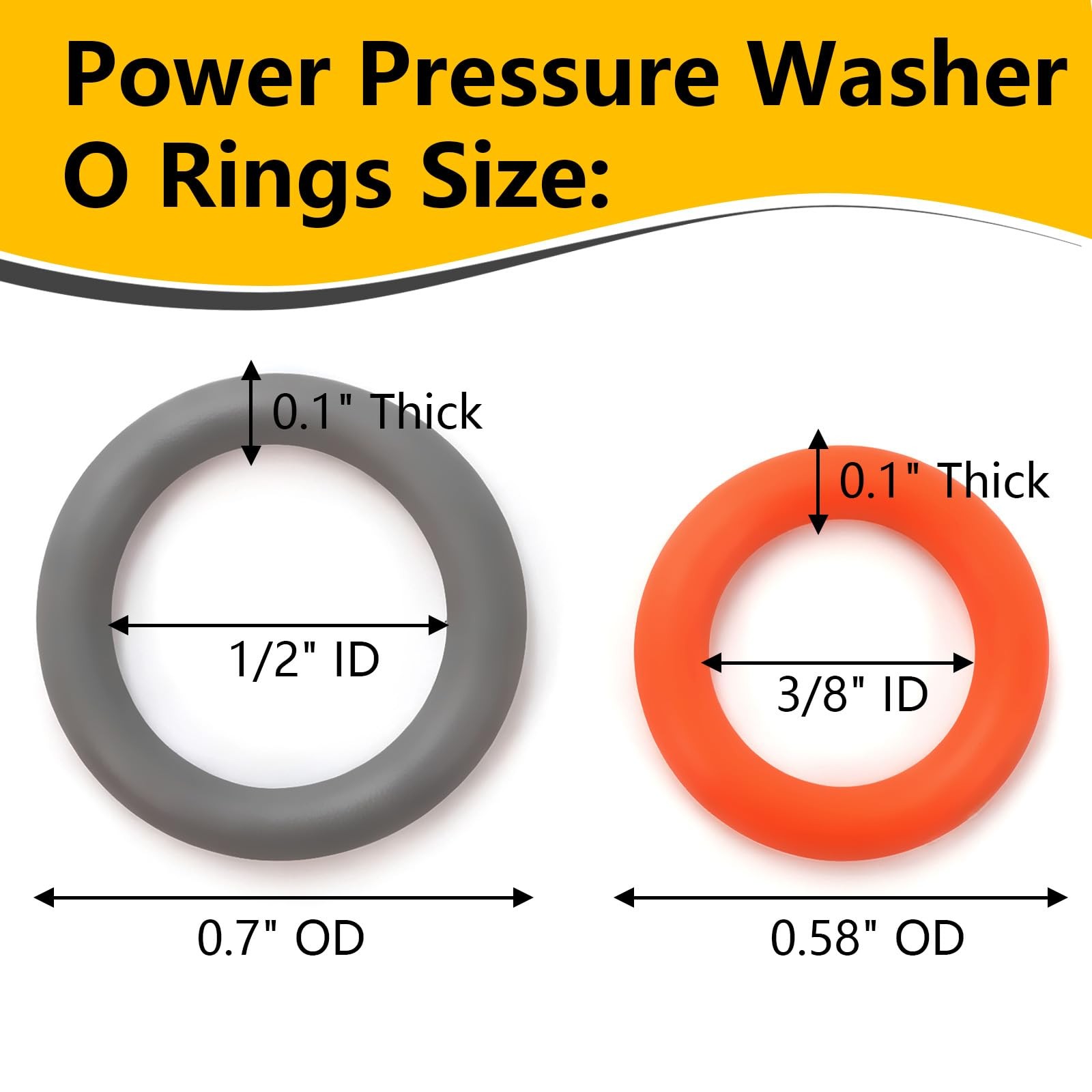 84 PCS 5 Sizes Power Pressure Washer ORings Washers Screen Filter Kit Box