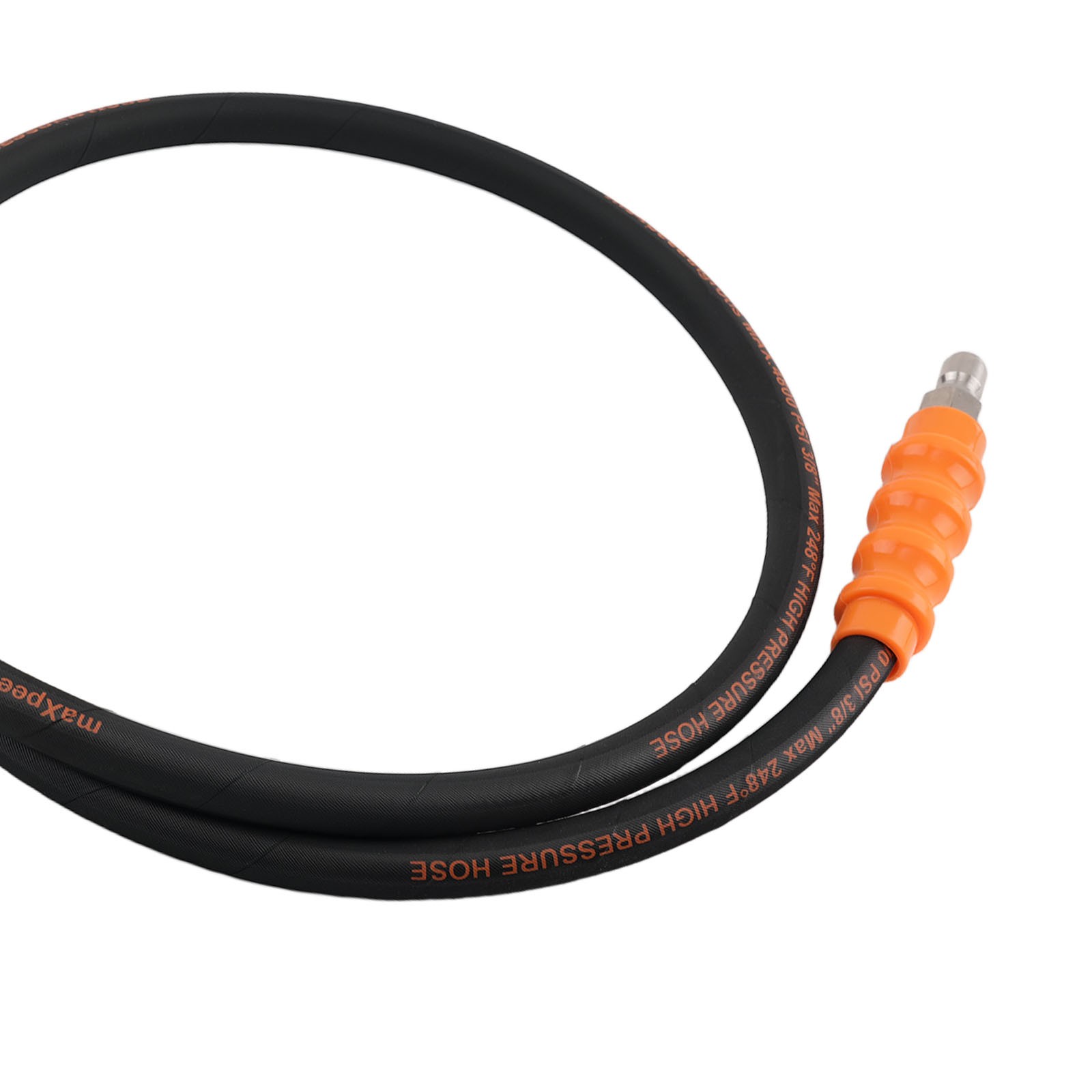 5FT 3/8″ Pressure Washer Hose 4800PSI Quick Connector Steel Wire Braided Rubber