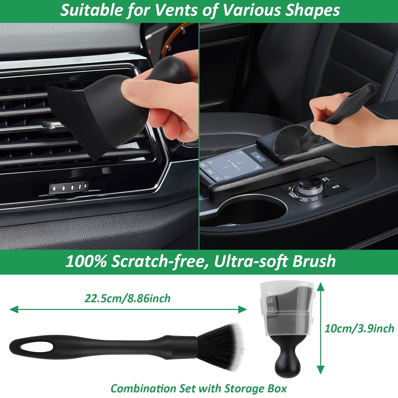 Goeveo 18PCS Car Detailing Brush Set, Interior Kit for…