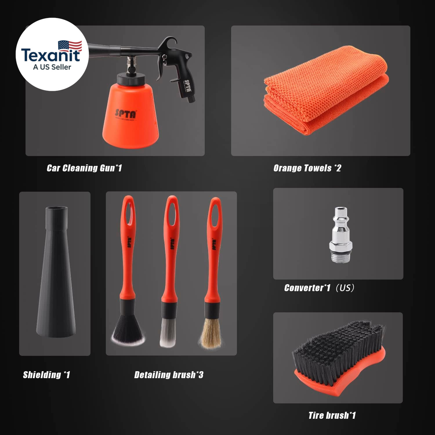 High Pressure Car Cleaning Gun, Cleaning Gun, Car Interior Washing Kit, Detailin