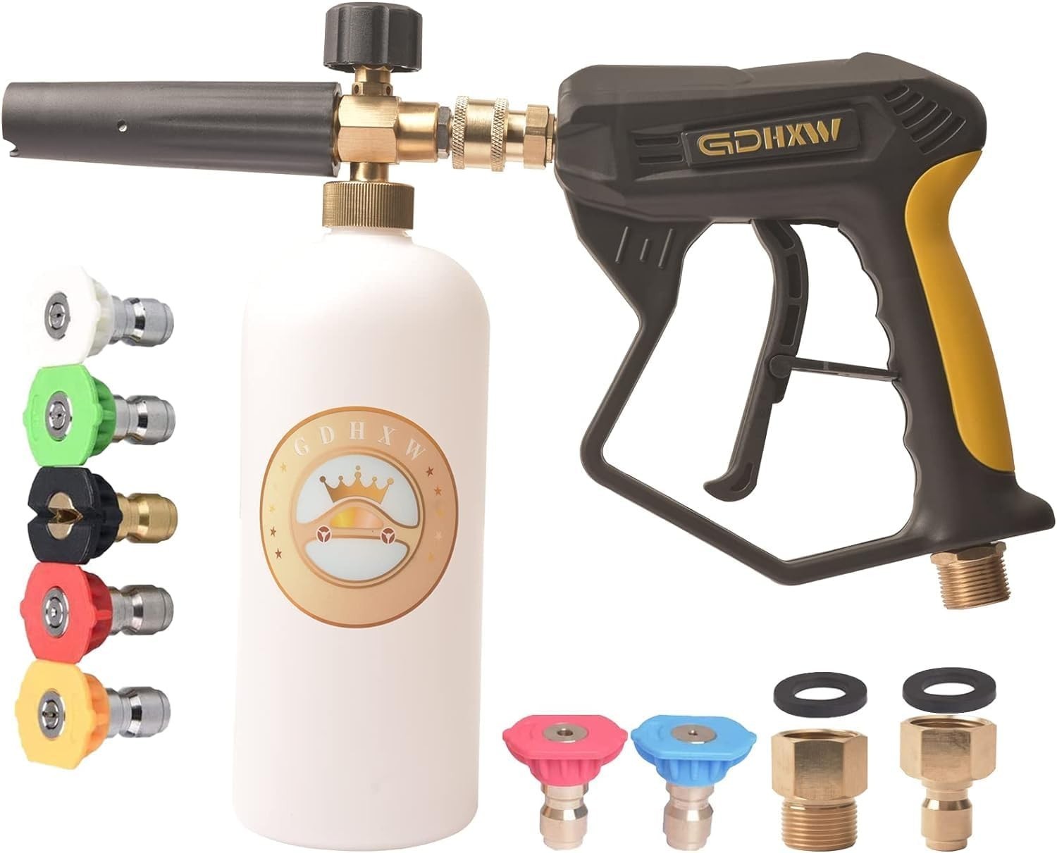 High Performance X-887 Pressure Washer with Foam Gun & 2 Adapters for Custom Use