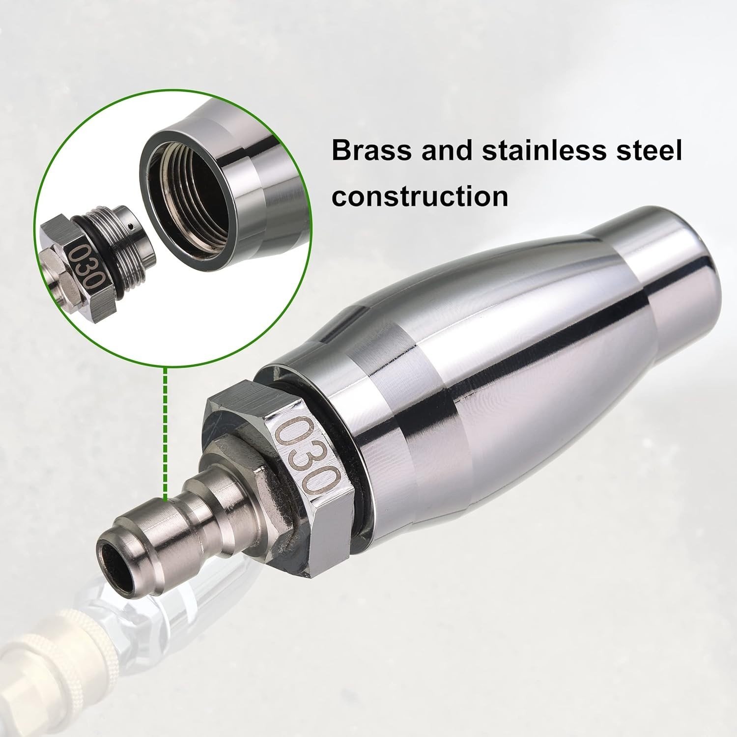 Stainless Steel Turbo Nozzle with 7 Spray Tips for Efficient Pressure Washing