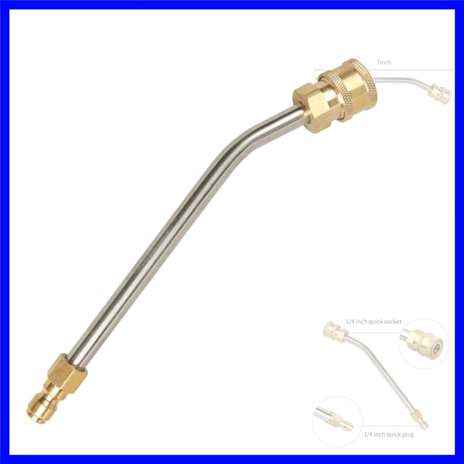 Pressure Washer Gutter Cleaner Attachment, 7 Inch Power Washer Extension Wand…