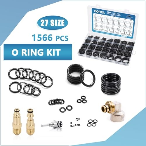 O-Ring O Rings Assortment Kit 1566Pcs 27 Sizes Nitrile Rubber 27 Size/1566 Pcs
