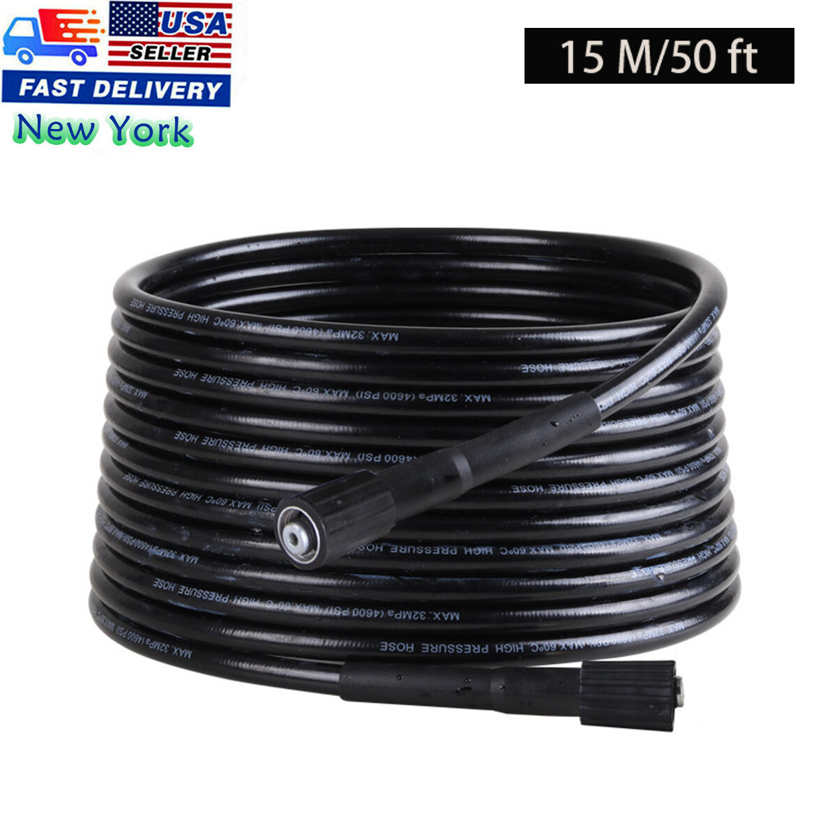 2024 High Pressure Washer Hose 50 FT Super Flexible Hose M22-14mm