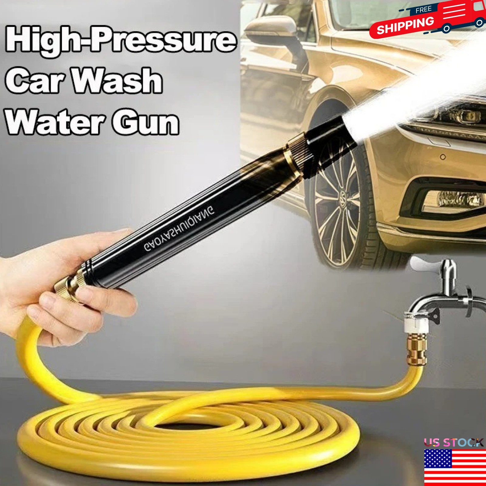 High Pressure Car Wash Water Gun Spray Nozzle Portable Washer for Auto