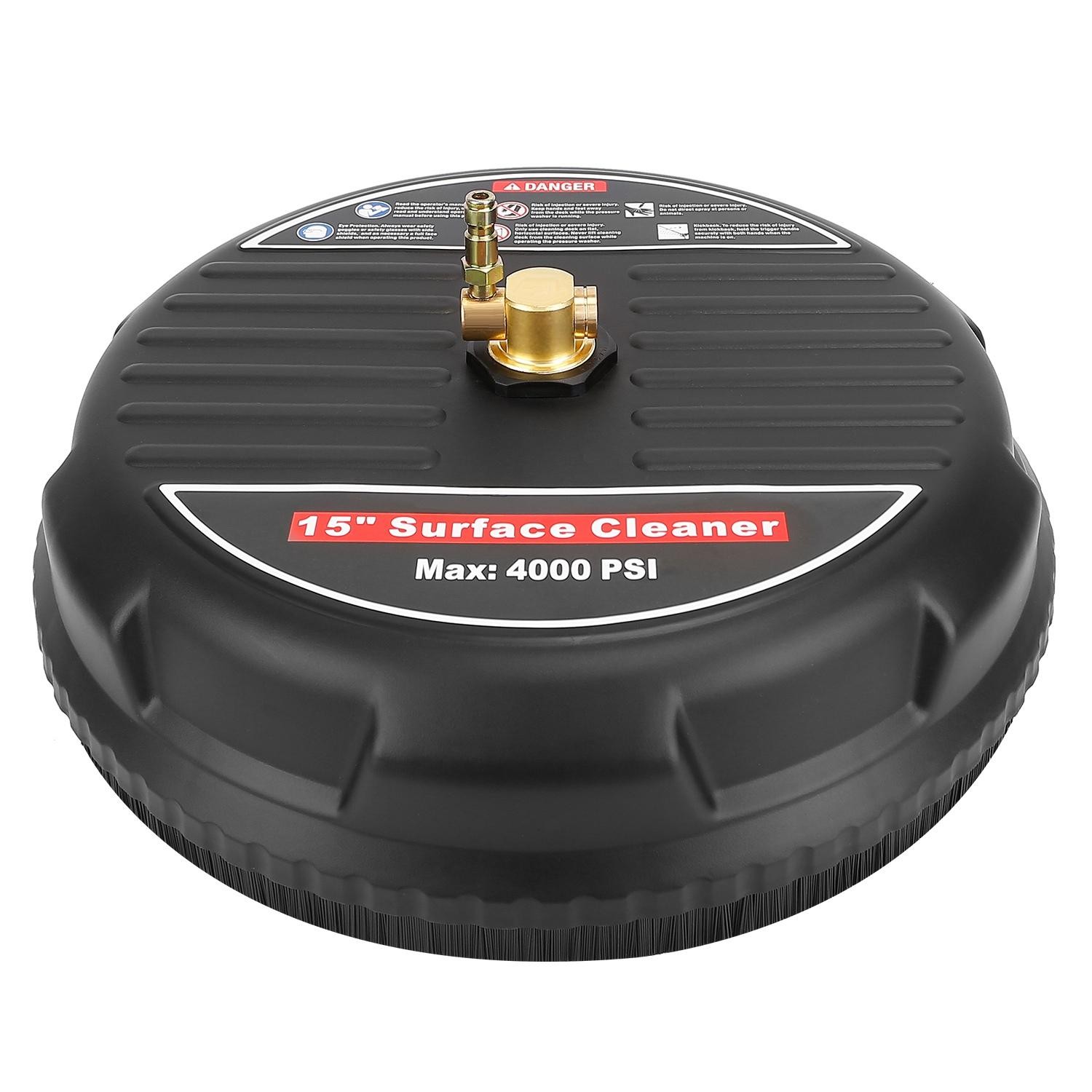 15″ High Pressure Flat Surface Cleaner 4000PSI Disc Power Washer Broom w/ 2 2 x
