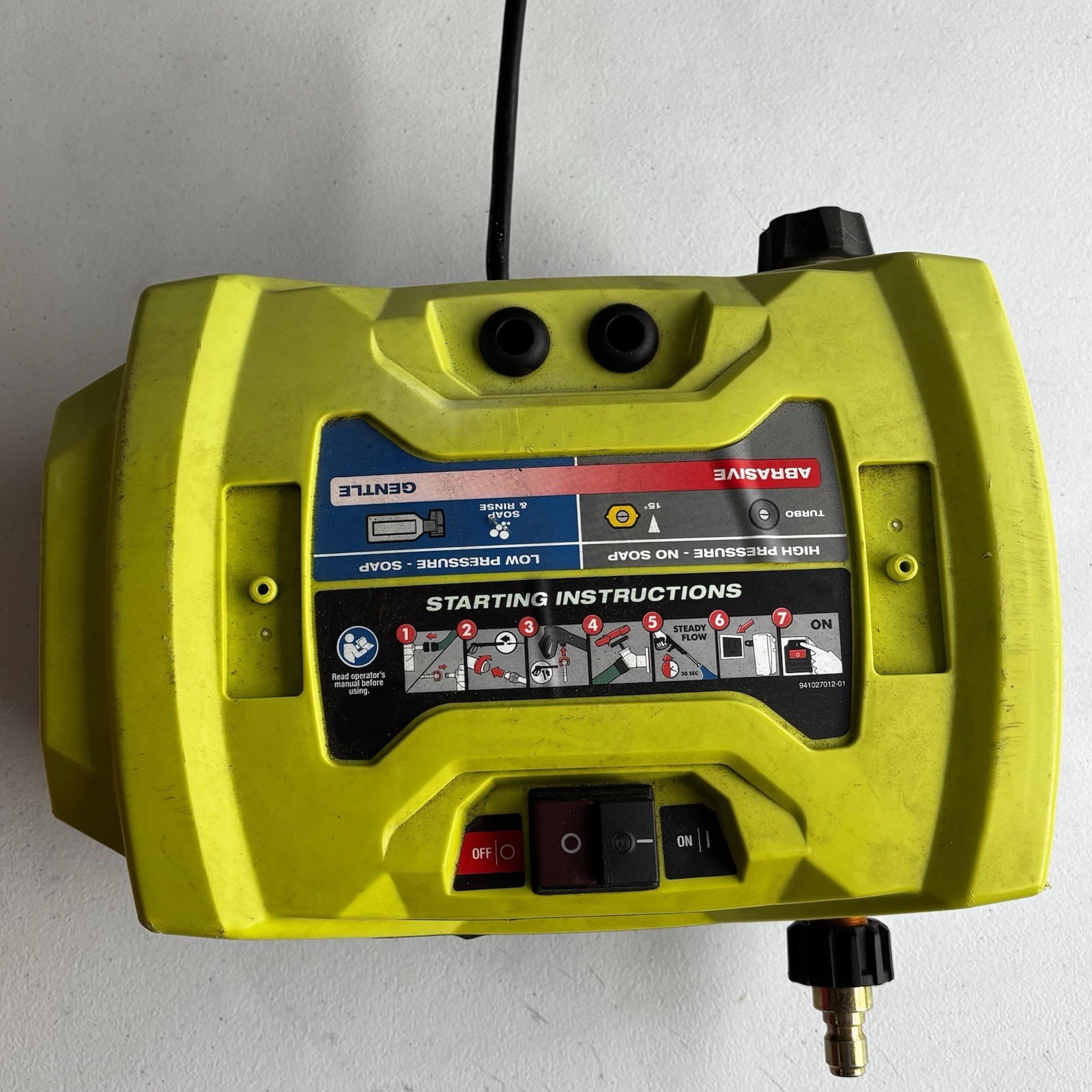 Ryobi 1800 PSI Electric Pressure Washer Compact Power Washer Unit Only Tested