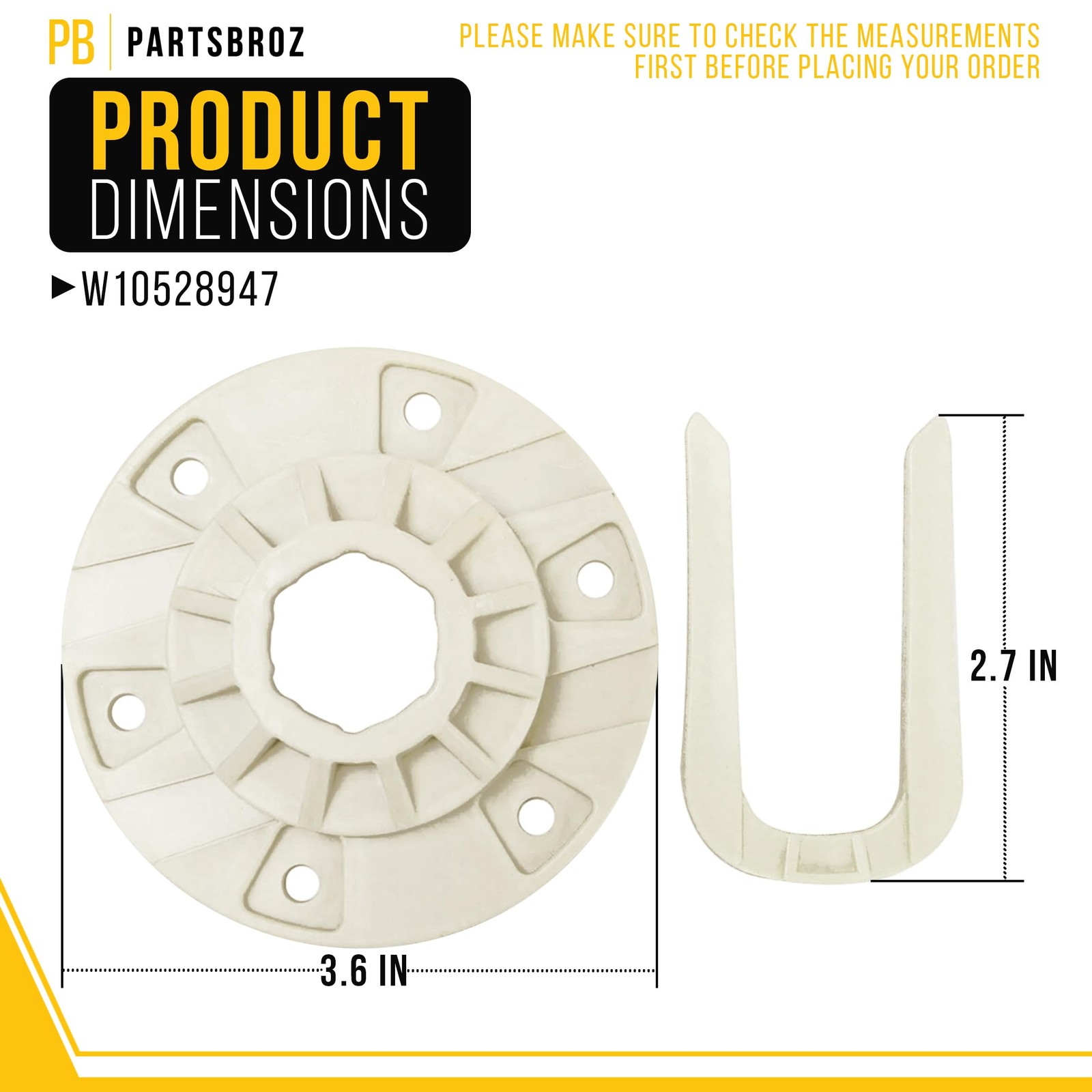 W10528947 Washer Drive Hub Kit W10396887 for Whirlpool Washing Machine Parts and