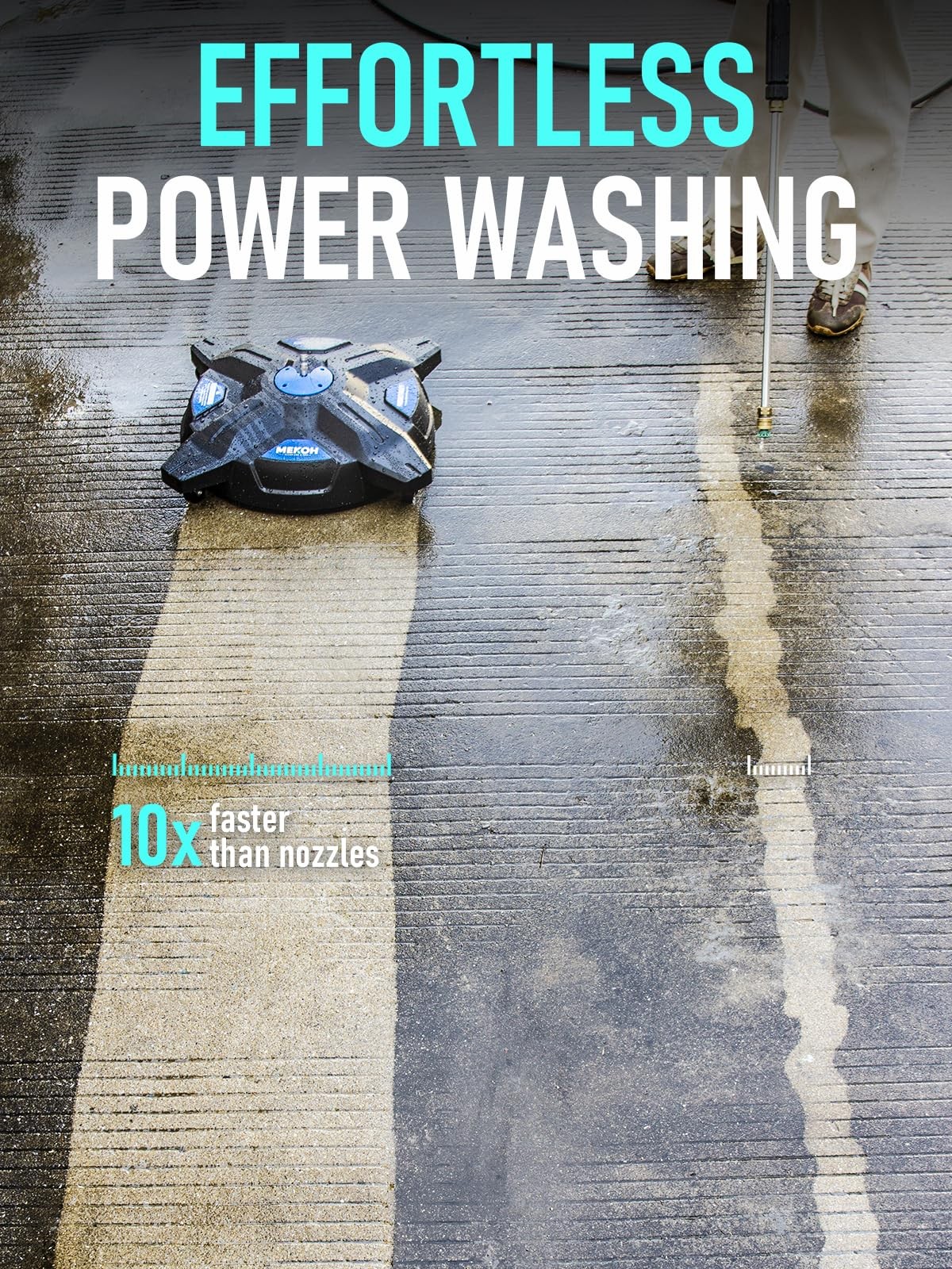 16.5â€ Pressure Washer Surface Cleaner, Large Lightweight Driveway Pressure Wa.
