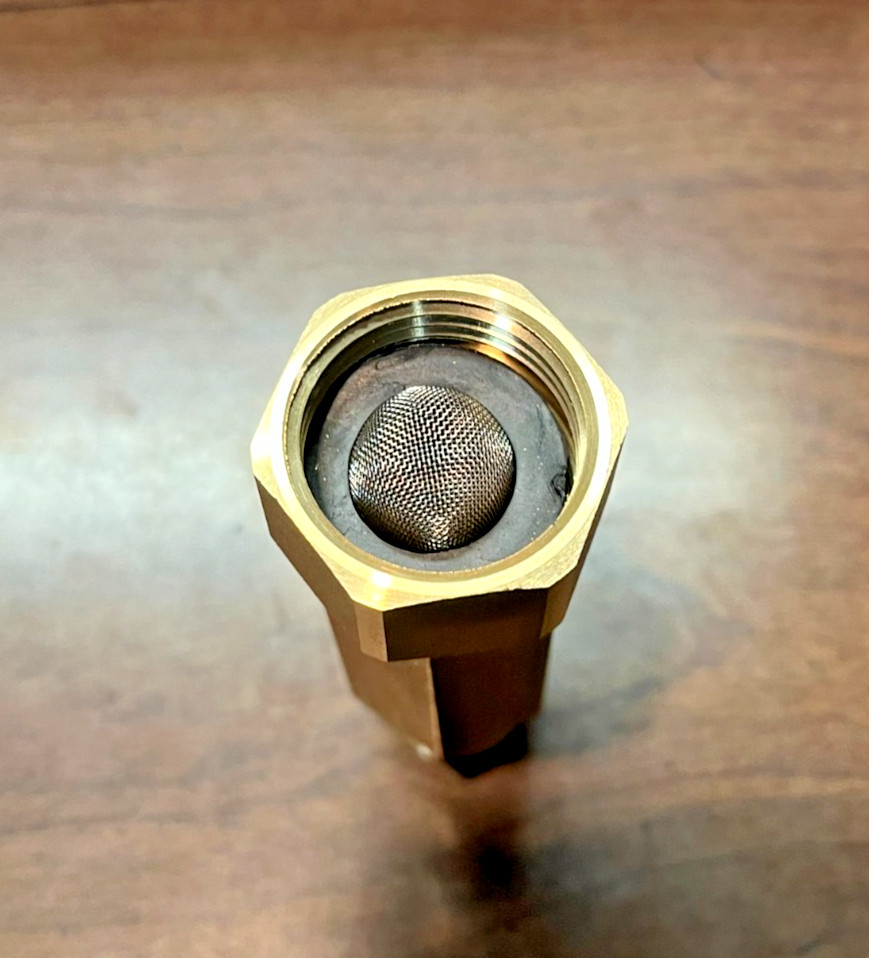 Pressure Washer Inlet Filter 3/4″ Garden Hose 1/2″ NPT Screen 1/4″ Bypass Brass