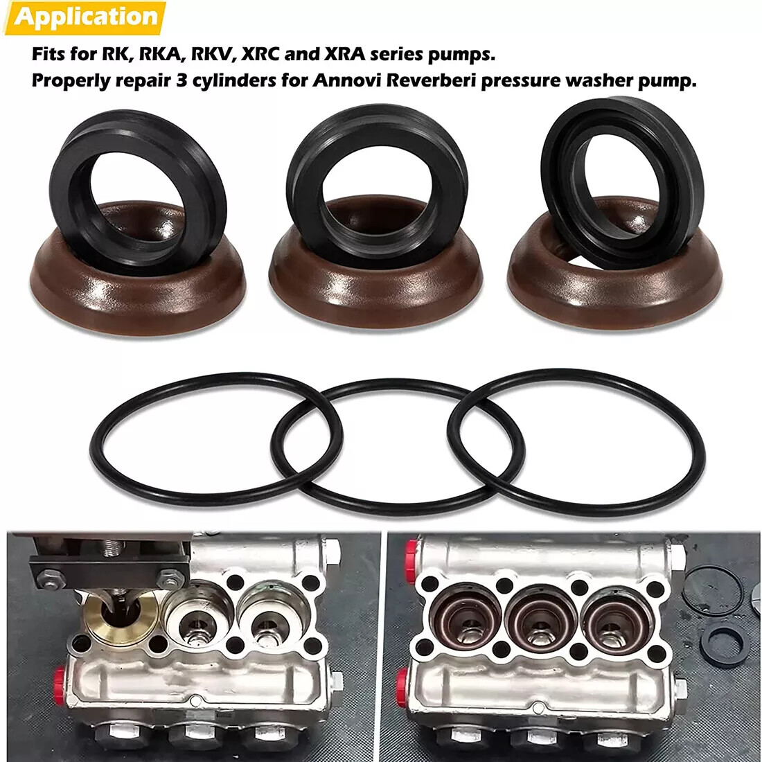 AR1828 Check Valve + AR1857 Packing Kit For Annovi Reverberi 18mm XR RK RKA RKV