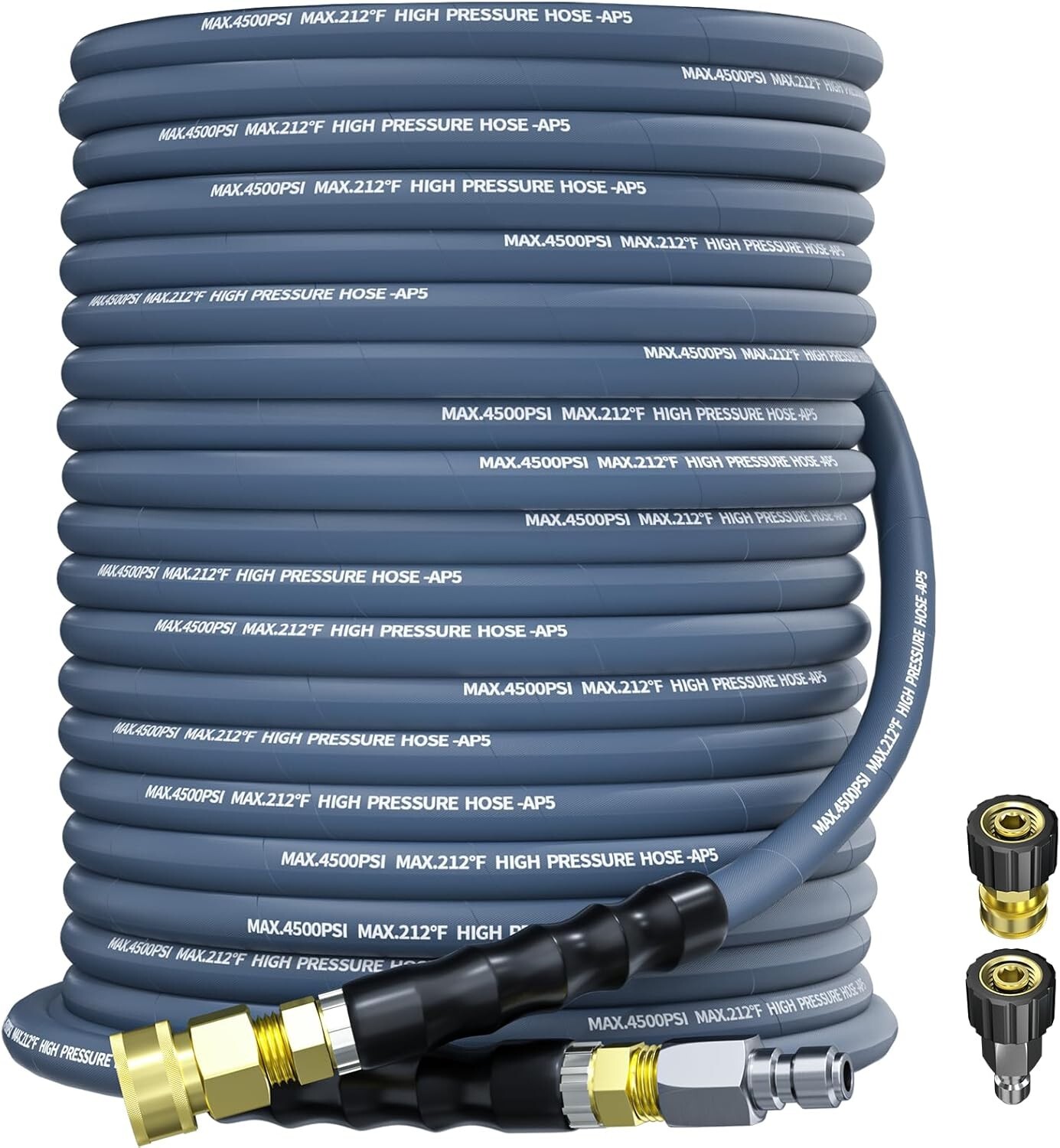 100FT 3/8″ Pressure Washer Hose 4500PSI 2-Braid Kink Resistant Power Hose QC