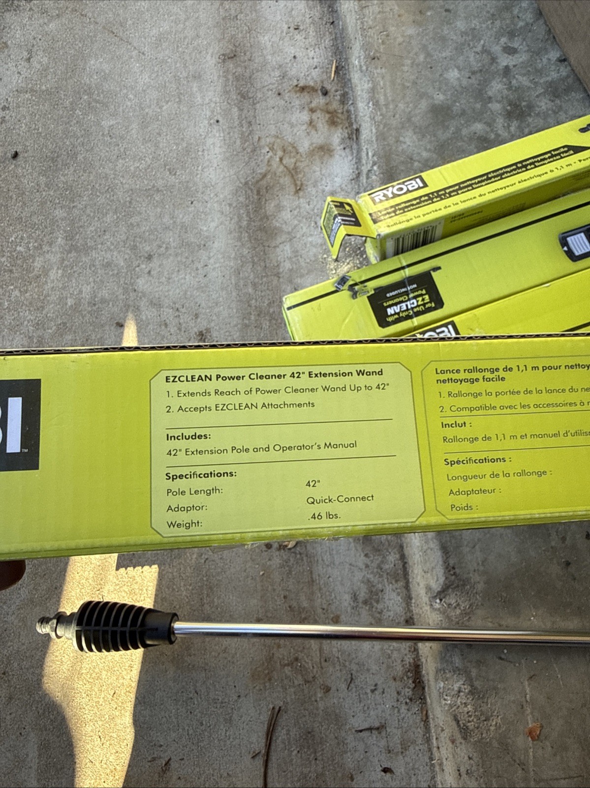 RYOBI EZClean Power Cleaner 42 in. Extension Pole