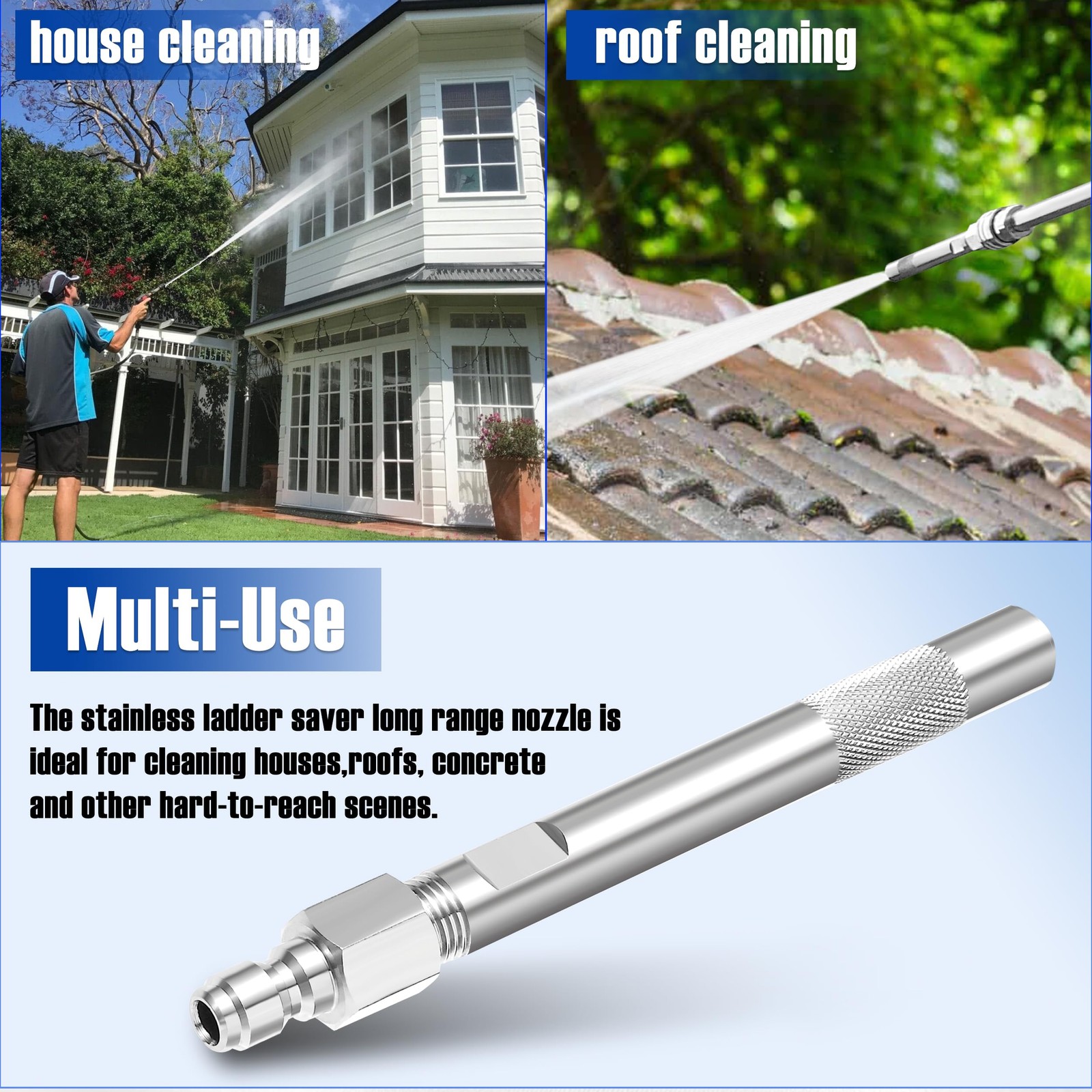 Pressure Washer Long Range Nozzle, Tip for Pressure Washer, Long Range Pressu…