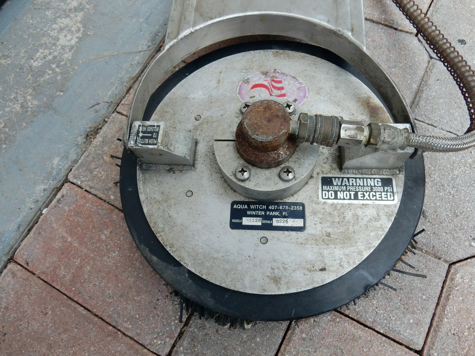 AQUA WITCH ROTARY PRESSURE WASHER SURFACE CLEANER STAINLESS STEEL PROJECT