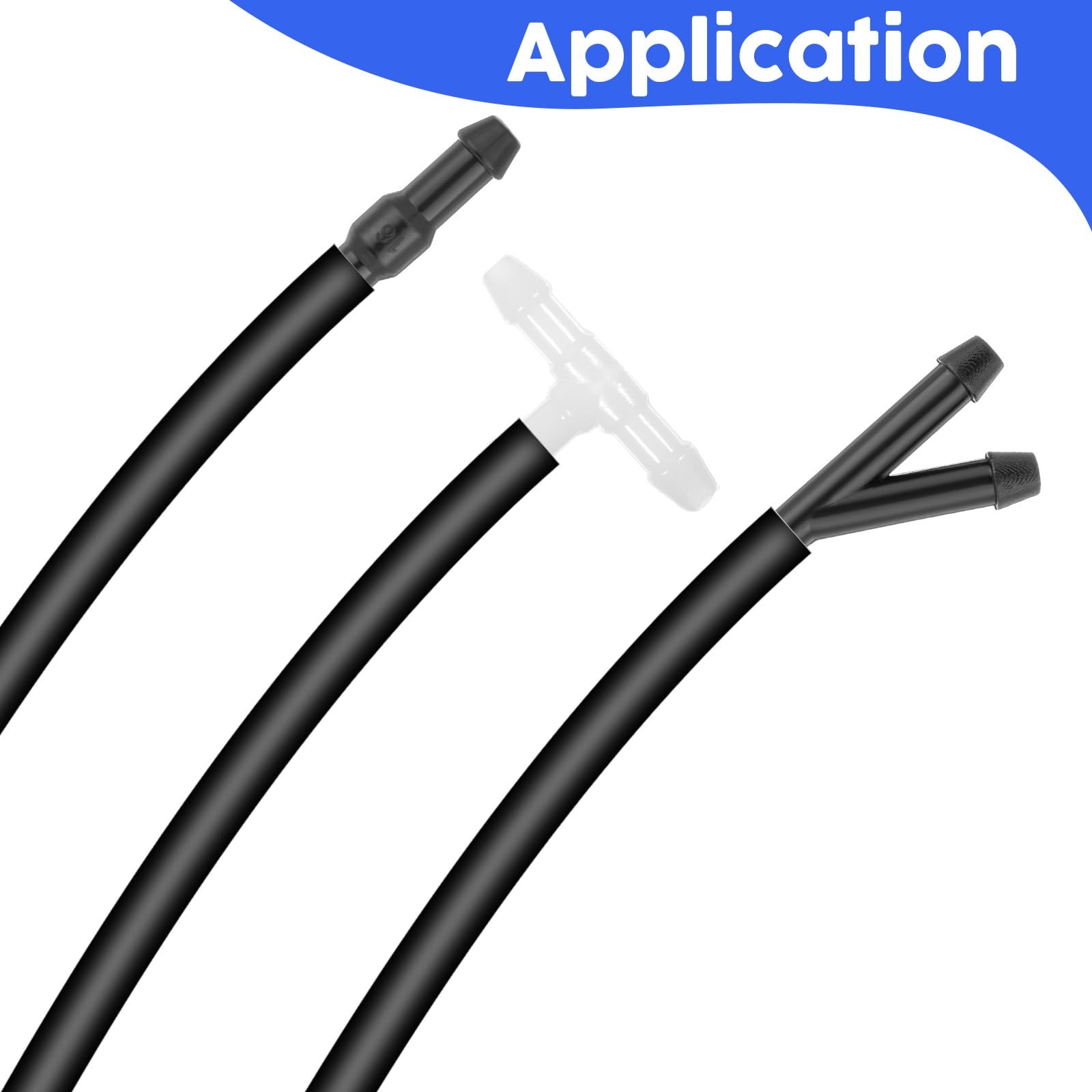 30 PCS Windshield Wiper Hose Connectors 2Way 3Way I/T/Y Splitter Adapters