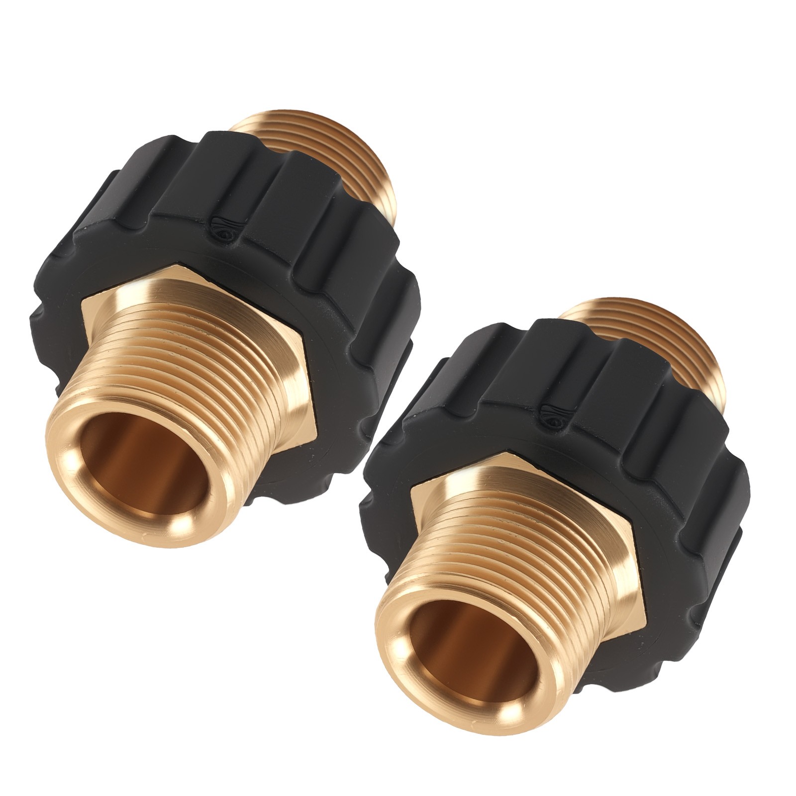 M22 14mm Male Brass Pressure Washer Adapter Quick Release Coupling 2Pack