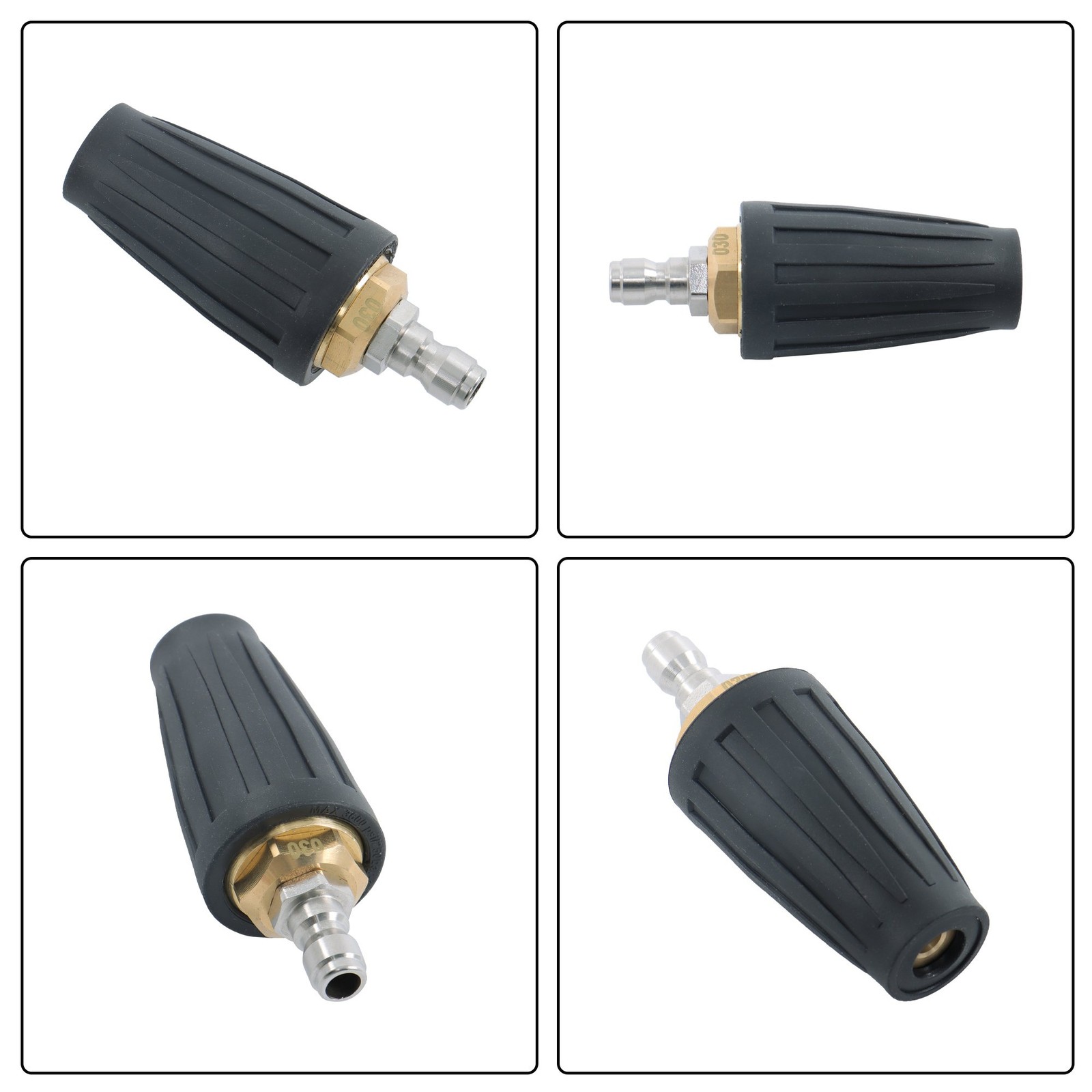 3600 PSI 1/4 inch Rotating High Pressure Turbine Nozzle Set with 5 Spray Nozzles
