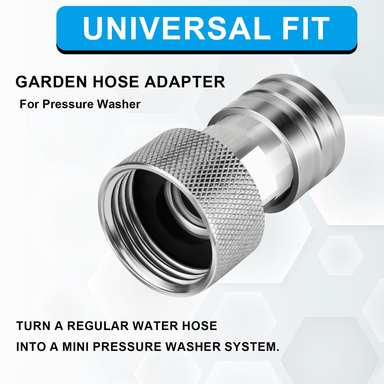 Garden Hose to Pressure Washer Adapter with 5 Pcs Spray Nozzle Tips for Car