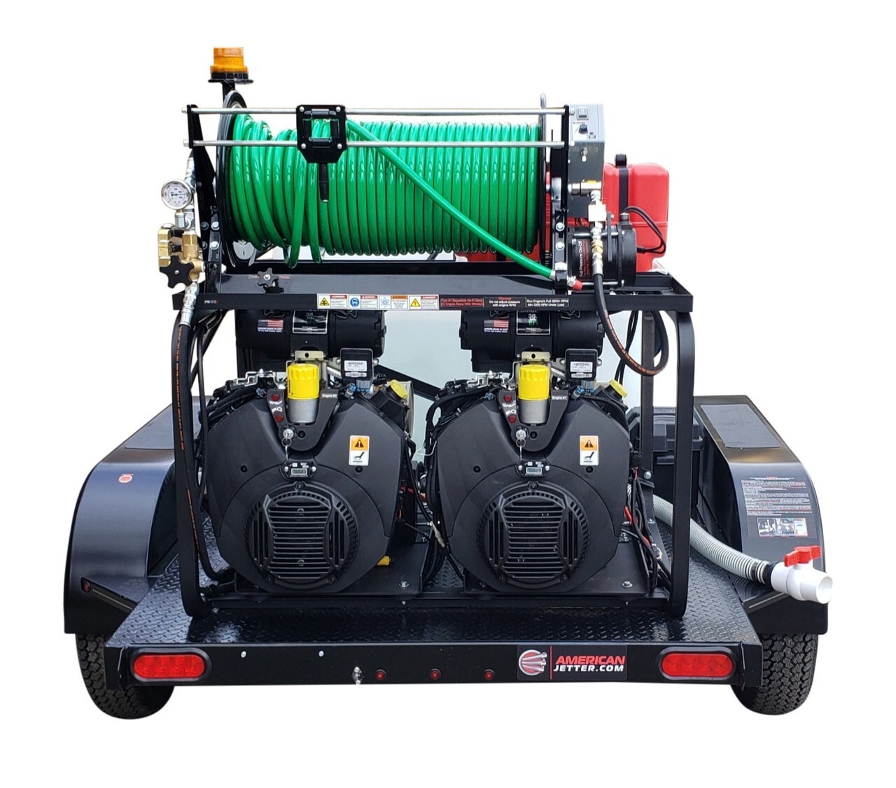 American Jetter 51T Trailer Sewer Drain Cleaner 76 HP EFI True 18 GPM@4000 PSI
