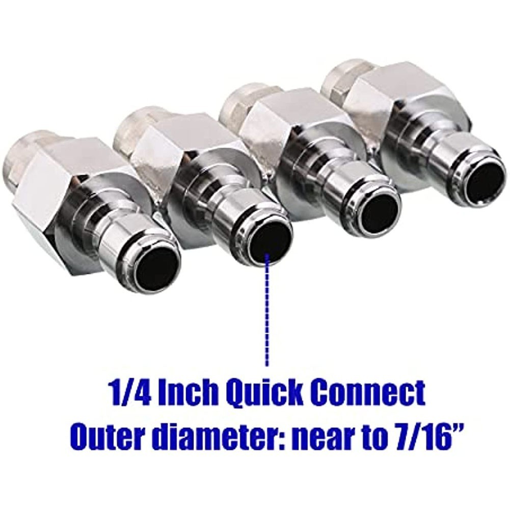 Pressure Washer Nozzle Kit 4 Way Tip Holder 1/4 Inch Quick Connect Soft Wash