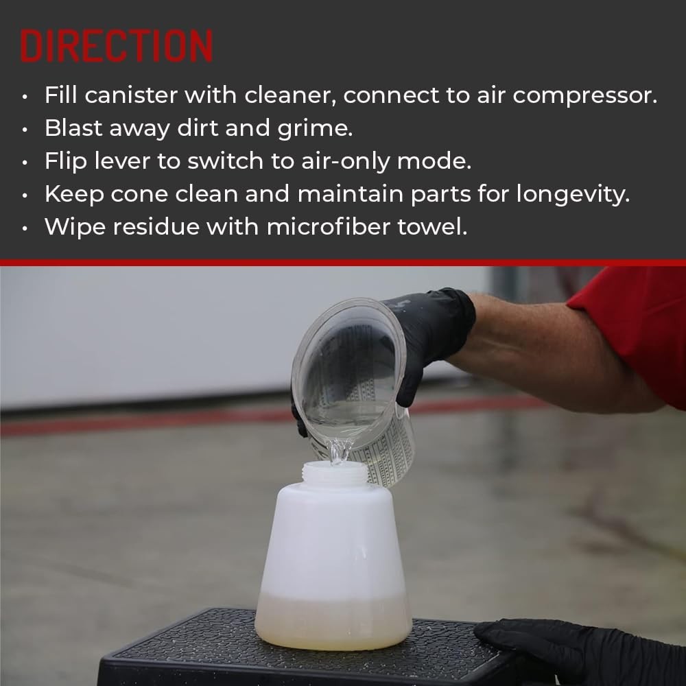 Air Cleaning Gun for Auto Detailing – Compressed Air Tool for Deep Cleaning Inte
