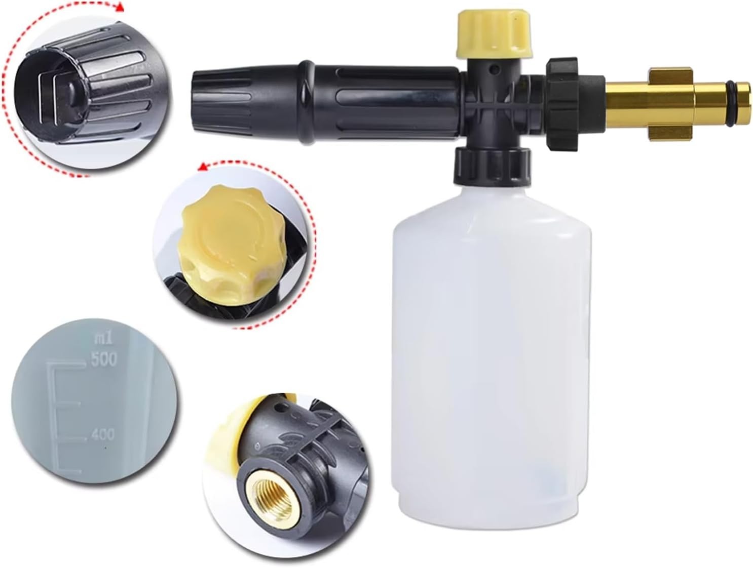 Electric Pressure Washer Foam Cannon – Thick Snow Foam with Low Soap Usage
