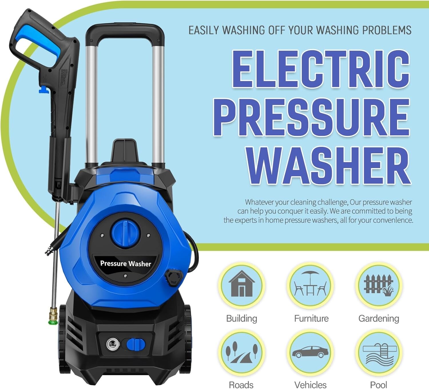 Brand New, Unopened Electric Pressure Washer 1380 PSI 1.4 GPM with 25 FT Hose