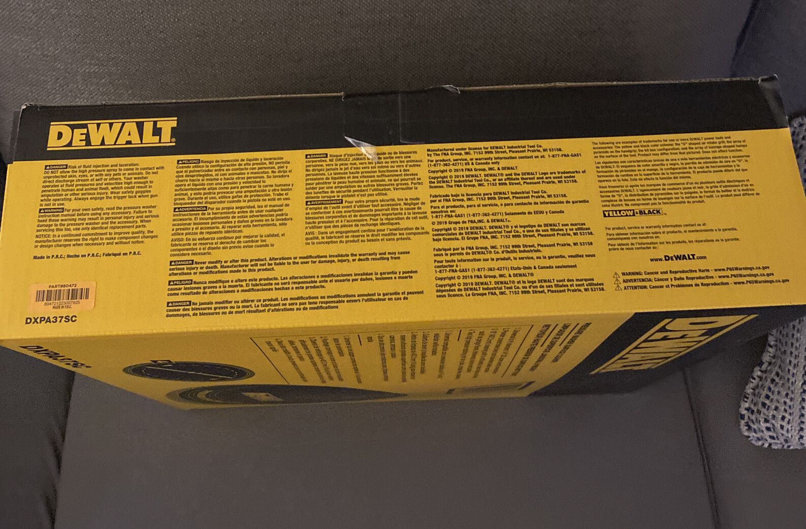 DEWALT DXPA37SC 18″ Surface Cleaner for Pressure Washer Steel Deck.